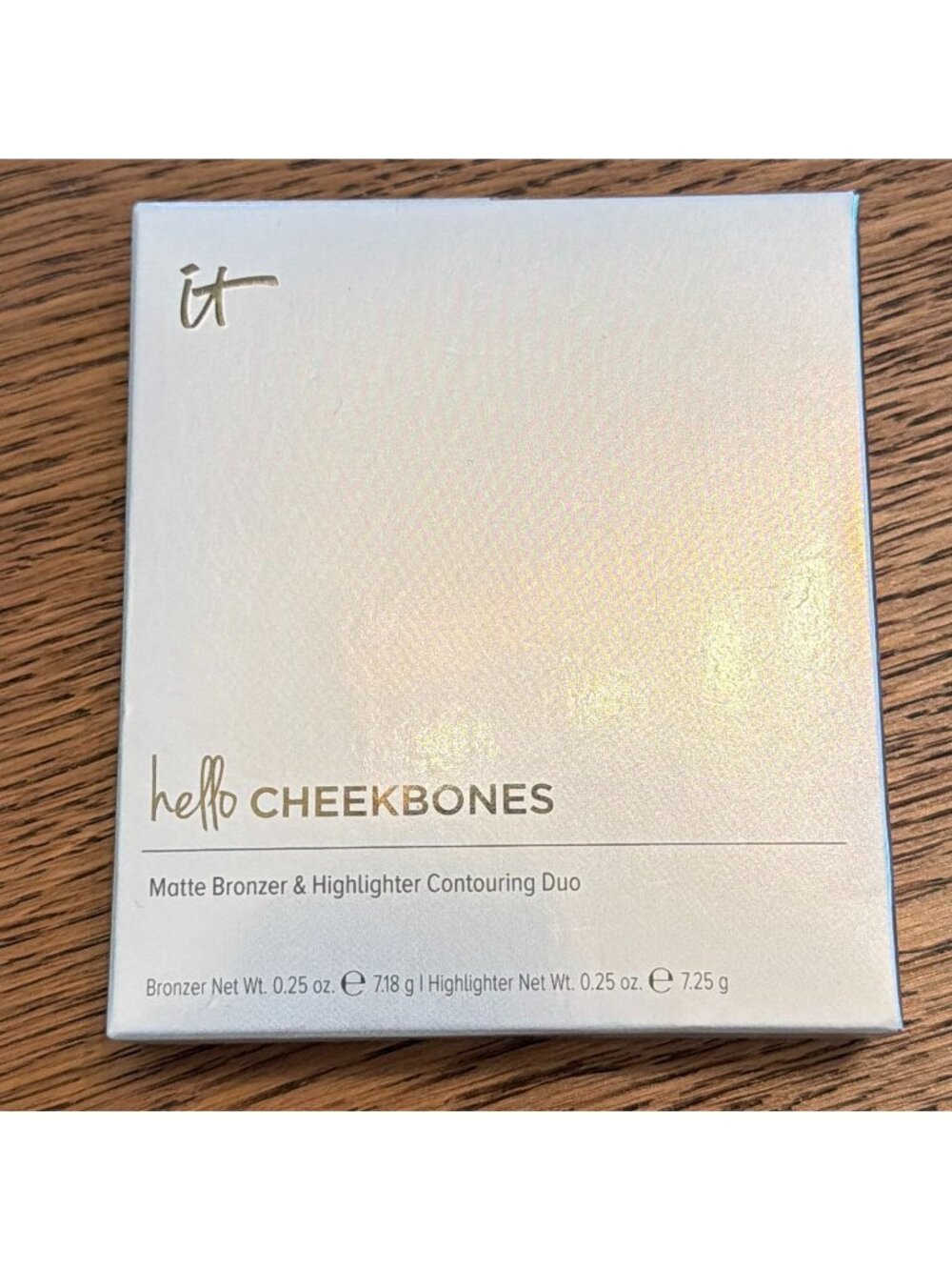 IT Cosmetics Hello Cheekbones Matte Bronzer and Love Highlighter Duo New Box